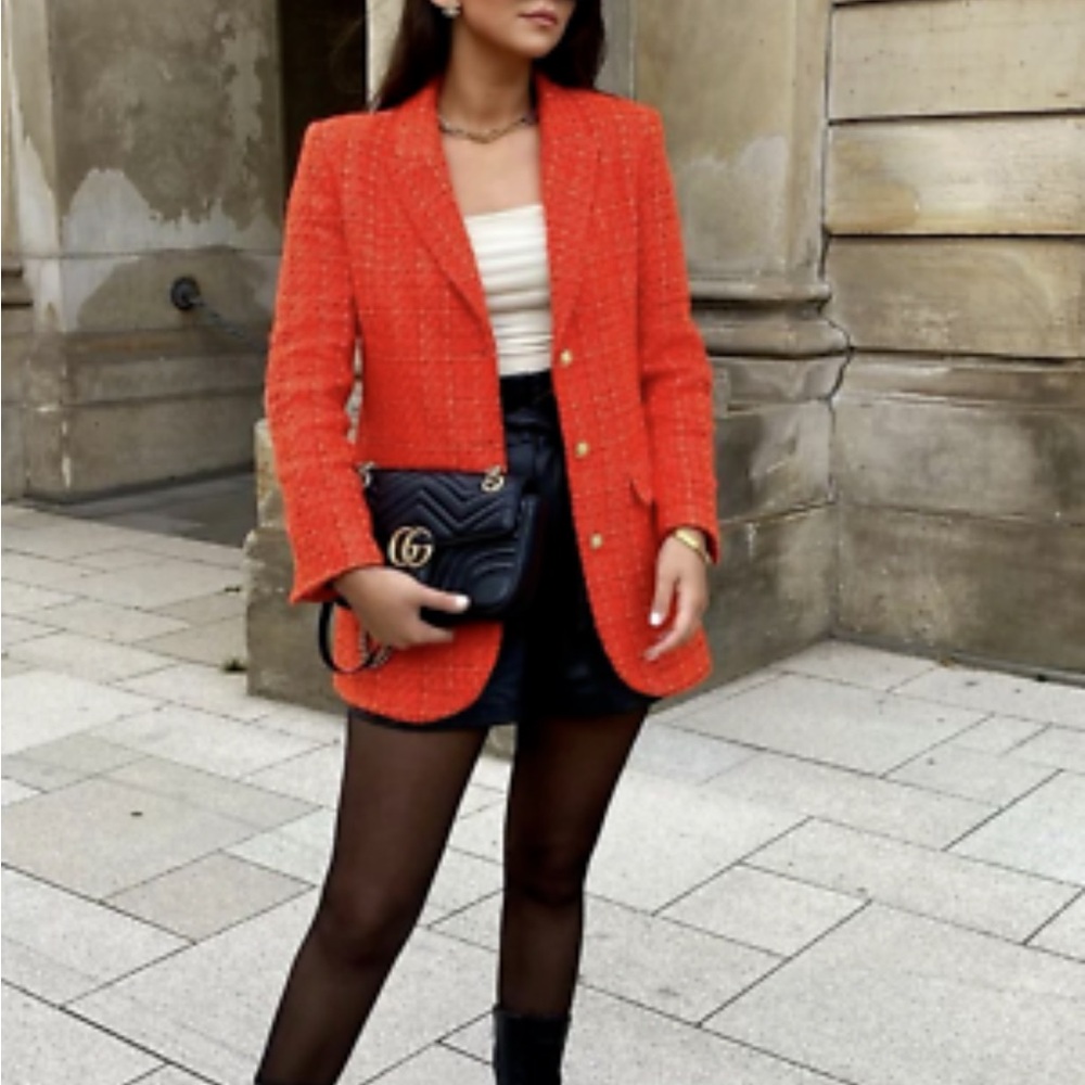 Zara Vibrant Orange Blazer